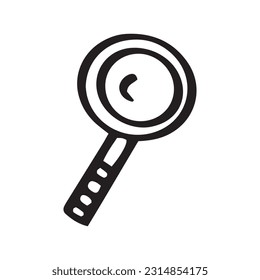 Hand drawn magnifying glass isolated