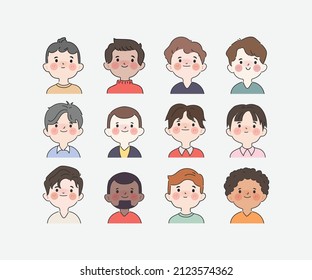 Hand drawn man collection character.