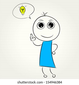 Hand Drawn man idea