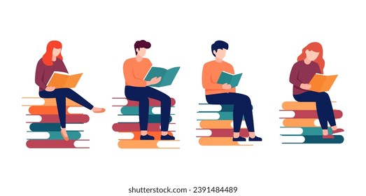 hand drawn man with laptop, education or working concept illustration