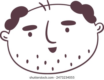 Ilustración vectorial de retrato de hombre dibujado a mano