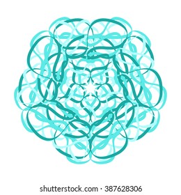 Hand drawn mandala abstract circle ornament vector illustration. Ethnic, Islam, Arabic, Indian, ottoman.