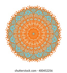 Hand drawn Mandala in arabic, indian, islam and ottoman culture decoration style. 