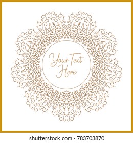Hand Drawn Mandala Art Circle Ornament Wedding