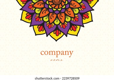 hand drawn mandala and background design vector free