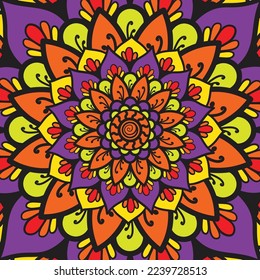 hand drawn mandala and background design vector free