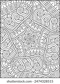 Hand- Drawn Mandala Coloring Page | Mandala Coloring Page For Adults | Floral Mandala Coloring Page