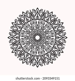 Hand drawn mandala. decoration in ethnic oriental  doodle ornament.