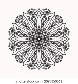 Hand drawn mandala. decoration in ethnic oriental  doodle ornament.