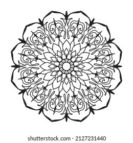 Hand drawn mandala. decoration in ethnic oriental  doodle ornament.