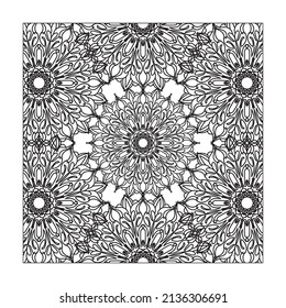 Hand drawn mandala. decoration in ethnic oriental  doodle ornament.