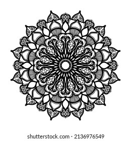 Hand drawn mandala. decoration in ethnic oriental  doodle ornament.