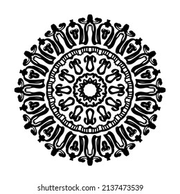 Hand drawn mandala. decoration in ethnic oriental  doodle ornament.