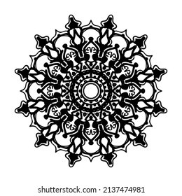 Hand drawn mandala. decoration in ethnic oriental  doodle ornament.