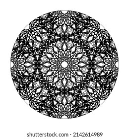 Hand drawn mandala. decoration in ethnic oriental  doodle ornament.