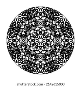 Hand drawn mandala. decoration in ethnic oriental  doodle ornament.