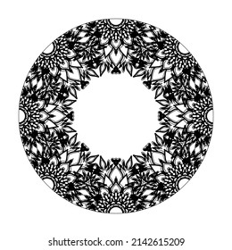 Hand drawn mandala. decoration in ethnic oriental  doodle ornament.