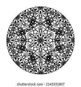 Hand drawn mandala. decoration in ethnic oriental  doodle ornament.
