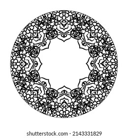 Hand drawn mandala. decoration in ethnic oriental  doodle ornament.