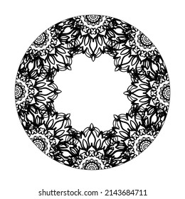 Hand drawn mandala. decoration in ethnic oriental  doodle ornament.