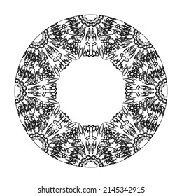 Hand drawn mandala. decoration in ethnic oriental  doodle ornament.