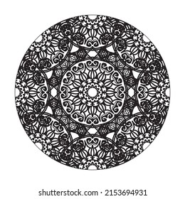 Hand drawn mandala. decoration in ethnic oriental  doodle ornament.