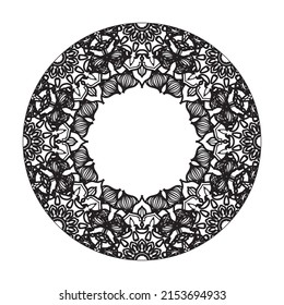Hand drawn mandala. decoration in ethnic oriental  doodle ornament.