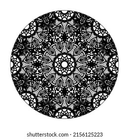 Hand drawn mandala. decoration in ethnic oriental  doodle ornament.