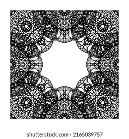 Hand drawn mandala. decoration in ethnic oriental  doodle ornament.