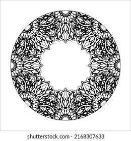 Hand drawn mandala. decoration in ethnic oriental  doodle ornament.