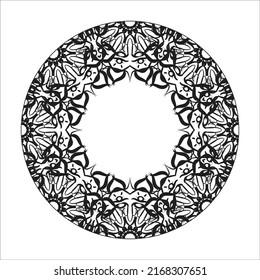 Hand drawn mandala. decoration in ethnic oriental  doodle ornament.