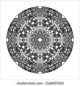 Hand drawn mandala. decoration in ethnic oriental  doodle ornament.