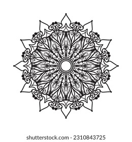 Hand drawn mandala. decoration in ethnic oriental  doodle ornament.