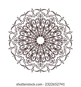Hand drawn mandala. decoration in ethnic oriental  doodle ornament.