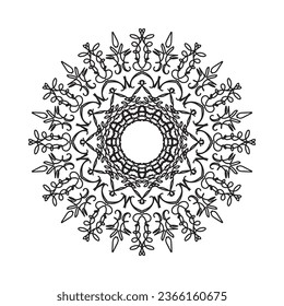 Hand drawn mandala. decoration in ethnic doodle ornament.