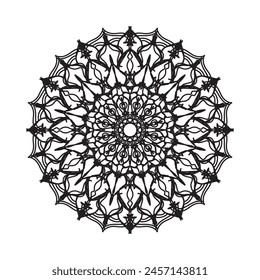 Hand drawn mandala. decoration in ethnic oriental  doodle ornament.