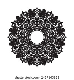 Hand drawn mandala. decoration in ethnic oriental  doodle ornament.