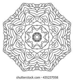 Hand drawn mandala. Decorative elements. Vector illustration. Islam, Arabic, Indian, turkish, pakistan, chinese, ottoman motifs
