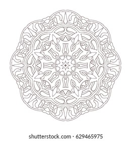 Hand drawn mandala. Decorative elements. Vector illustration. Islam, Arabic, Indian, turkish, pakistan, chinese, ottoman motifs