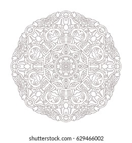 Hand drawn mandala. Decorative elements. Vector illustration. Islam, Arabic, Indian, turkish, pakistan, chinese, ottoman motifs