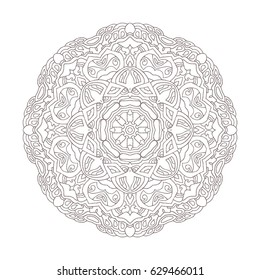 Hand drawn mandala. Decorative elements. Vector illustration. Islam, Arabic, Indian, turkish, pakistan, chinese, ottoman motifs