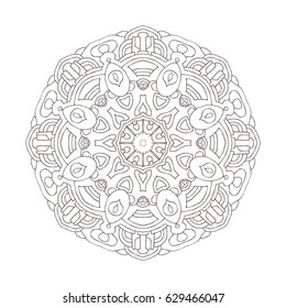 Hand drawn mandala. Decorative elements. Vector illustration. Islam, Arabic, Indian, turkish, pakistan, chinese, ottoman motifs