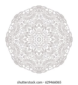 Hand drawn mandala. Decorative elements. Vector illustration. Islam, Arabic, Indian, turkish, pakistan, chinese, ottoman motifs
