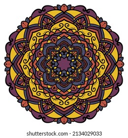 Hand drawn mandala. Decorative, lacy, tattoo, mehendi, geometric patterns.
