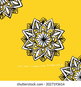 Mandala dibujada a mano. Ornamentos redondos decorativos. Patrón oriental, ilustración vectorial. mandala para Henna, Mehndi, tatuaje, decoración.