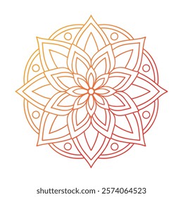 Hand drawn mandala design. Easy mandala Outline.  Vector mandala design. Mandala design for coloring 