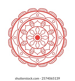 Hand drawn mandala design. Easy mandala Outline.  Vector mandala design. Mandala design for coloring 