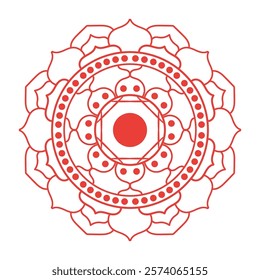 Hand drawn mandala design. Easy mandala Outline.  Vector mandala design. Mandala design for coloring 