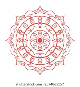 Hand drawn mandala design. Easy mandala Outline.  Vector mandala design. Mandala design for coloring 