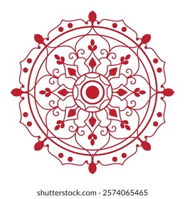 Hand drawn mandala design. Easy mandala Outline.  Vector mandala design. Mandala design for coloring